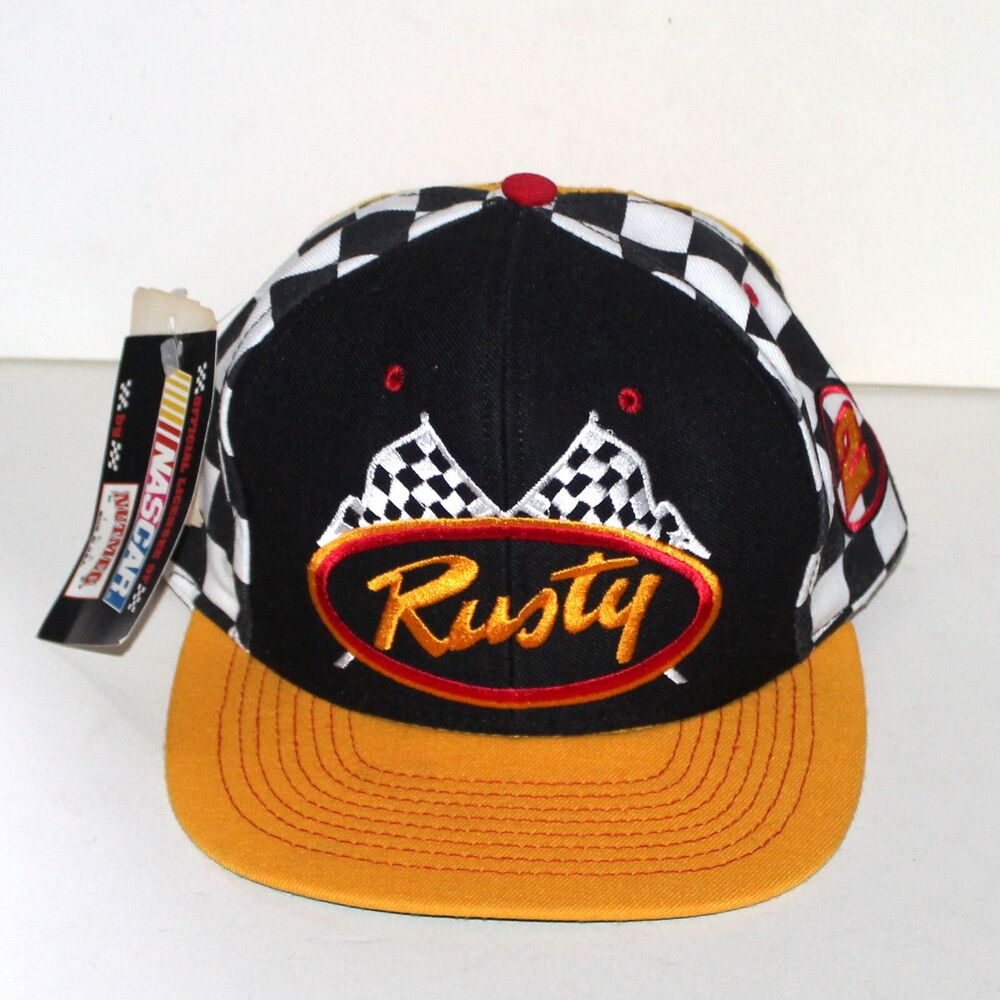 Vintage Rusty Wallace NASCAR #2 Hat Cap Nutmeg Hills NEW 90s yellow black